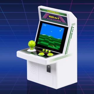 【Bホワイト×ライム】2.8インチ液晶 108in1 AC筐体型ゲーム機 V3