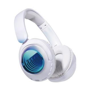 【Bホワイト】LEDワイヤレスヘッドホンINFINITY