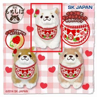 【Cうめ(毛色白×いちご赤)】忠犬もちしばガールズ おしゃれぬいぐるみ5