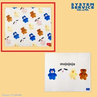 【mojojojo】【A総柄(背景：チェック)】mojojojo ふわふわ大判ブランケット