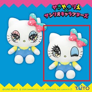 【サンリオ】【Bハローキティ(ウィンク)】せきやゆりえ×サンリオキャラクターズ ぬいぐるみ ハローキティ