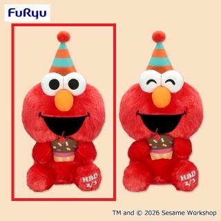 【セサミストリート】【A普通(目開け)】セサミストリート バースデーエルモBIGぬいぐるみ