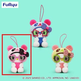 【サンリオ】【Aハート】パンダ ハローキティ レトロサングラスマスコット