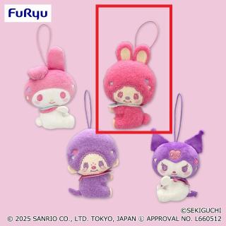 【サンリオ】【Bチムたん】モンチッチ×マイメロディ・クロミ おすわりぎゅっとマスコット