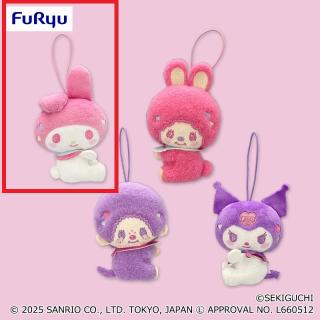 【サンリオ】【Aマイメロディ】モンチッチ×マイメロディ・クロミ おすわりぎゅっとマスコット