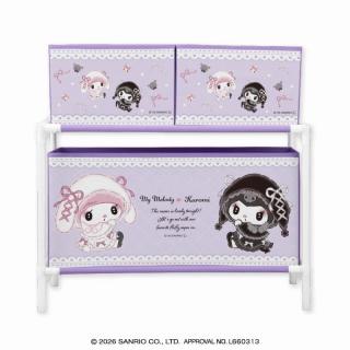 【サンリオ】【Cマイメロディ・クロミ】マイメロディ・クロミ 月夜のメロクロ3ボックス付き収納ケース
