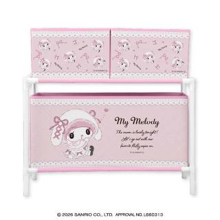 【サンリオ】【Aマイメロディ】マイメロディ・クロミ 月夜のメロクロ3ボックス付き収納ケース