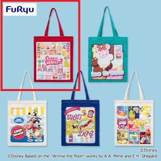 【ディズニー】【Aレッド】ディズニーキャラクター Pop Pop Supermarket！ トートバッグ