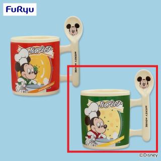 【ディズニー】【Bグリーン】ミッキーマウス Pop Pop Supermarket！ スープ缶風マグカップ