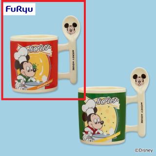 【ディズニー】【Aレッド】ミッキーマウス Pop Pop Supermarket！ スープ缶風マグカップ