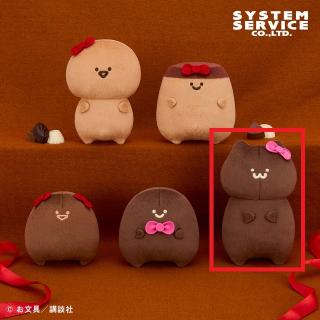 【お文具といっしょ】【E猫さん】お文具といっしょ チョコレートカラーぬいぐるみ