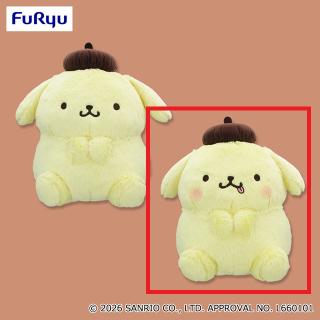【サンリオ】【Bペロリ】ポムポムプリン まるまるおすわり超BIGぬいぐるみ