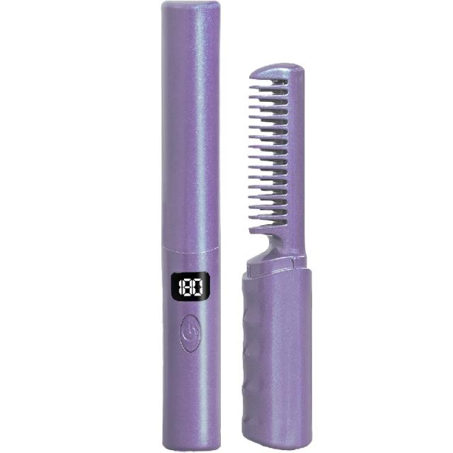 Aパープル】ポータブル スタイリングヒートブラシ YD-1523 | クレーン