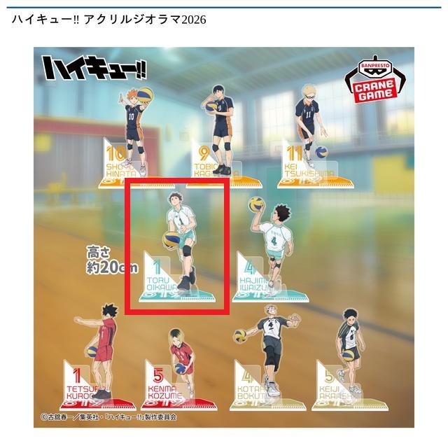 ハイキュー!!】【D及川徹】ハイキュー!! アクリルジオラマ2026