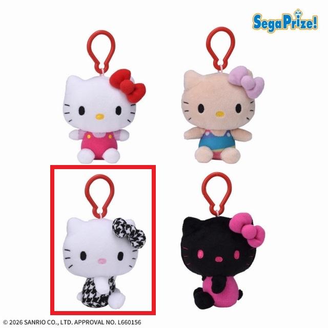 サンリオ】【C千鳥格子】ハローキティ カラビナ付マスコット Vol.2