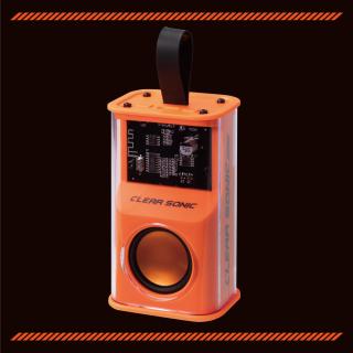 【A:ORANGE】Bluetooth スピーカー CLEAR SONIC