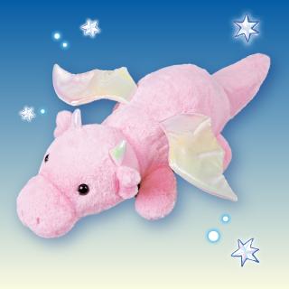 【Aピンク】ふわふわドラゴン ひざのりぬいぐるみ