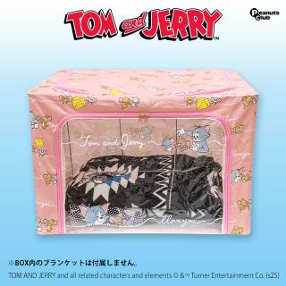 トムとジェリー】【Bピンク】トムとジェリー 折りたたみ窓付き収納BOX