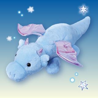 【Bブルー】ふわふわドラゴン ひざのりぬいぐるみ