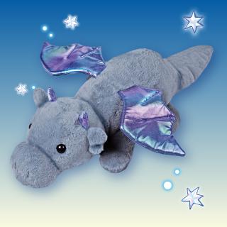 【Dブラック】ふわふわドラゴン ひざのりぬいぐるみ