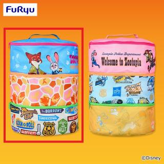 【ディズニー】【Aポップ(蓋:青)】ズートピア 大きな三段収納バスケット