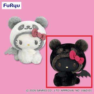 【サンリオ】【Bこあくま】パンダ ハローキティ こあくま×てんしBIGぬいぐるみ