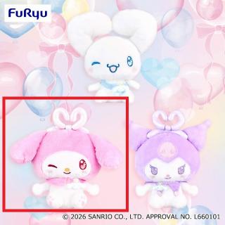 【サンリオ】【Bマイメロディ】サンリオキャラクターズ ぷんわりハートフルバルーンBIGぬいぐるみ