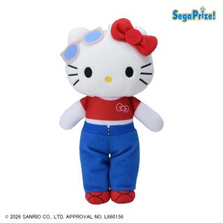 【サンリオ】【AチビTデニム】ハローキティ ぬいぐるみ あしながVer.（EX）