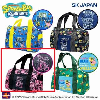 【スポンジ・ボブ】【Dピンク×ブラック】スポンジ・ボブ miniボストンバッグポーチ