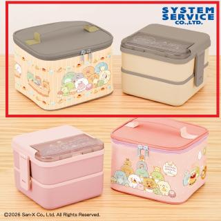 【すみっコぐらし】【Aブラウン】すみっコぐらし たぬきのまんまるレストラン 保冷ポーチ付きスクエアランチボックス