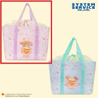 【Aピンク】リラックマ×チュッパチャプス 巾着保冷バッグ
