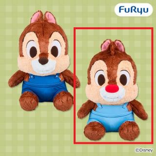 【ディズニー】【Bデール】チップ＆デール オーバーオールBIGぬいぐるみ