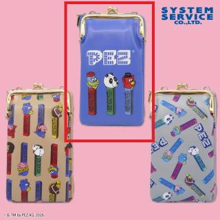 【PEZ】【Aブルー】PEZ ウォレット付きスマホショルダーポーチ