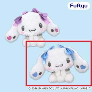 【サンリオ】【Bブルー】シナモロール こあくまリボンBIGぬいぐるみ