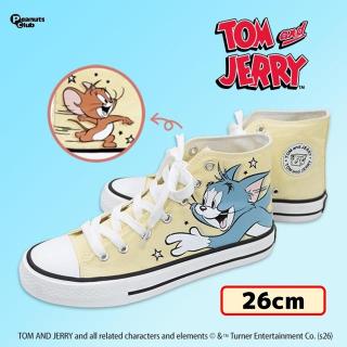 【トムとジェリー】【Cアイボリー×26cm】トムとジェリー ストリートスニーカー HI