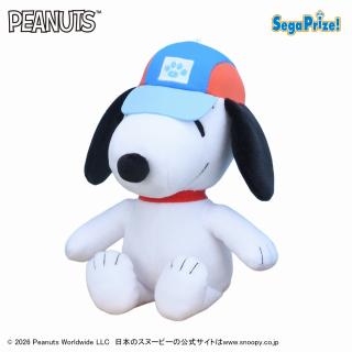 【スヌーピー】【Aブルー】SNOOPY(TM) ぬいぐるみ カラフルキャップ（EX）