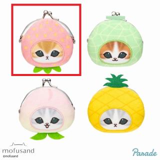 【mofusand】【Aいちごにゃん】mofusand フルーツにゃんミニがまぐち