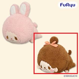 【サンリオ】【Bモンチッチちゃん】モンチッチ Design produced by Sanrio むきゅむきゅ寝そべりBIGぬいぐるみ