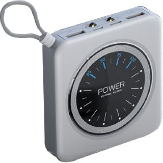 【家電製品(プライズ)】【Aホワイト】サークルインジケーターコンパクトモバイルバッテリー