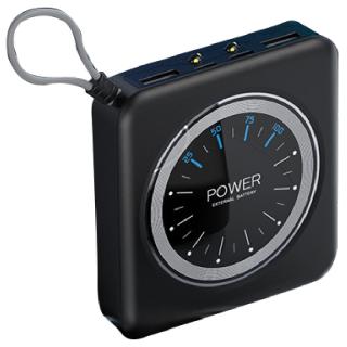 【家電製品(プライズ)】【Bブラック】サークルインジケーターコンパクトモバイルバッテリー