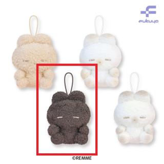 【うさぎのねむちゃん】【Aブラックコヒ】うさぎのねむちゃん　マスコットぬいぐるみ2