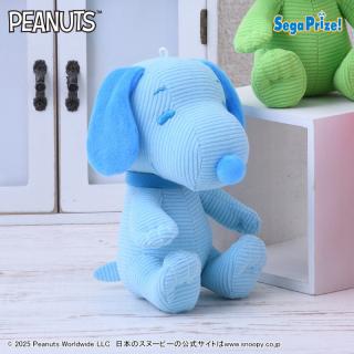 【スヌーピー】【Cブルー】SNOOPY(TM)　ぬいぐるみ　コーデュロイVer.