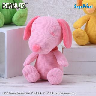【スヌーピー】【Bピンク】SNOOPY(TM)　ぬいぐるみ　コーデュロイVer.