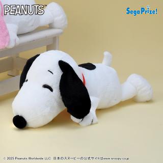 【スヌーピー】【Bブラック】SNOOPY(TM)　Lぬいぐるみ　くたっとカラフル