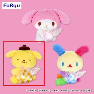 【サンリオ】【Aポムポムプリン】サンリオキャラクターズ　エモきゅ～と・エンジェルBIGぬいぐるみ～ポムポムプリン・マイメロディ・ウサハナ～