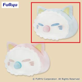 【ねむネコ】【Bブルー(体)】ねむネコ ベビーBIGぬいぐるみ