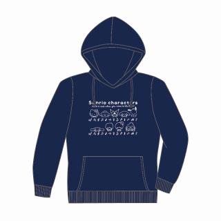 【サンリオ】【Bネイビー】サンリオキャラクターズ スウェットパーカー