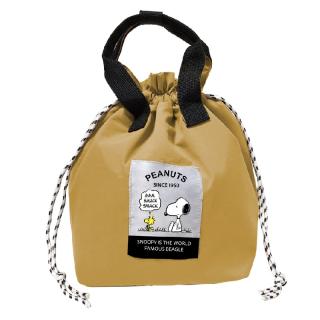 【スヌーピー】【Bベージュ】スヌーピー 巾着保冷ランチ②（78381）