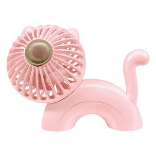 【家電製品(プライズ)】【A:Pink】USB充電式 卓上ネコファン