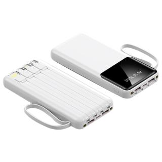 【家電製品(プライズ)】【B:WHITE】4ケーブル マルチモバイルバッテリー YD-2175